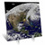 3dRose dc_76779_1 Hurricane Sandy NASA Earth Observatory Desk Clock, 6 by 6-Inch