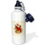 3dRose wb_62169_1"Illustration Of African American Santa Claus" Sports Water Bottle, 21 oz, White
