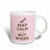3dRose mug_159571_1 Keep Calm and Buy Shoes, Pink Ceramic Mug, 11-Ounce