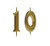 Gold 10th Birthday Candles,Number 10 Cake Topper for Party Decoration