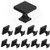homdiy Cabinet Knobs Black 10 Pack HD6785BK Soild WxW:1-1/10inch Vintage Drawer Knobs Cabinet Door Hardware Black Drawer Pulls and Knobs for Kitchen Cabinets