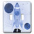 3dRose LSP_111579_2 Boys Rocket Ship with Planets Design On A Light Blue Background Double Toggle Switch