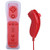 Poulep Gesture Controller and Nunchuck Joystick for Wii Wii U Gamepad Console with Motion Plus (Red)