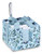 Vera Bradley Blue Floral Note Cube with Black Ink Pen, 3.75" x 3.75" with 400 Sheets, Cloud Vine