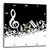 3dRose dpp_23448_1 Jumbled Musical Symbols Wall Clock, 10 by 10-Inch