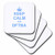 3dRose cst_157709_3 Keep Calm and DFTBA Don't Forget to be Awesome Nerdfighter Keep Calm and Carry on Meme Blue Ceramic Tile Coasters, Set of 4