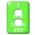 3dRose lsp_173388_6 Keep Calm And Follow Jesus, Lime Green Outlet Cover