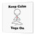 3dRose ht_123070_2 Keep Calm Yoga On, Asana Iron on Heat Transfer, 6 by 6-Inch, for White Material