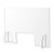 Protective Sneeze Guard for Counter and Desk - Freestanding Clear Acrylic Shield for Business and Customer Safety, Portable Plexiglass Barrier, Food Screen (24''x16'')