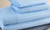 Ruthy's Textile Queen Size Light Blue 300 Thread Count 100% Cotton Sateen Dobby Stripe Sheet Set