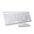 TopMate Wireless Keyboard and Mouse Combo 2.4GHz Ultra Thin Silent Wireless Keyboard and Mouse Ergonomic Design for Laptop PC | Silver White