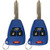 KeylessOption Keyless Entry Remote Control Uncut Car Key Fob Replacement for OHT692427AA KOBDT04A Blue (Pack of 2)