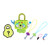 Hasbro Lock Stars Green Square Robot