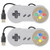 2 Pack USB Controller for Super Nintendo, SNES Retro Famicom Game Gaming Joypad Gamepad for Windows PC MAC Linux Android Raspberry Pi (Multicolored)