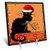 3dRose dc_47077_1 Le Chat Noel Advertising, Art Nouveau, Black Cat, Cat, Cats, Chat Noir, Le Chat Desk Clock, 6 by 6-Inch