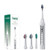 Sonic Electric Toothbrush Deep Clean as Dentist Sonicare Rechargeable Waterproof Toothbrush 5 Modes 2 Replacement Heads Tongue Brush by YASI (White)