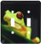 3dRose LLC lsp_10383_2 Light green Tree frog on a Leaf, Double Toggle Switch
