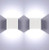 2 Pack Modern Wall Sconce 10W, Lightess White Up Down Wall Mount Lights Metal Mini LED Wall Lamp for Living Room Bedroom Hallway Decor, Cool White, O1182TP