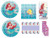 Little Mermaid Ariel Birthday Party Supplies Bundle for 16 includes Plates, Napkins, Table Cover, Stickers