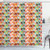 Ambesonne Geometric Shower Curtain, Abstract Cubes Isometric Hexagonal Shaped Pattern Colorful Retro Design Print, Cloth Fabric Bathroom Decor Set with Hooks, 70" Long, Mustard Orange