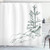 Ambesonne Sketchy Shower Curtain, Young Thin Pine Trees on Rocks Ecology Forest Park Habitat Landscape Sketch Print, Cloth Fabric Bathroom Decor Set with Hooks, 70" Long, White Black