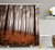 Ambesonne Forest Shower Curtain, Mystical Fantasy Woodland Under Heavy Fog Tall Trees Bushes Contrast Colors, Cloth Fabric Bathroom Decor Set with Hooks, 70" Long, Orange Brown