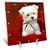 3dRose LLC Maltese Puppy 6 by 6-Inch Desk Clock