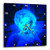 3D Rose Marilyn Monroe. Legendary Screen Actress. Blue Wall Clock, 13" x 13"