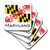 3dRose CST_107370_2 Maryland State Flag-Soft Coasters, Set of 8