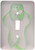3dRose lsp_7007_1"Masquerade In Delicate Mint Green Single Toggle Switch, Multicolor