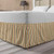 Ambesonne Vintage Bed Skirt, Retro Nostalgic 60s 70s Fashion Stripes Vertical Pattern Vintage, Elastic Bedskirt Dust Ruffle Wrap Around for Bedding Decor, King, Mustard Orange