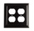 Monarch Abode 19163 Architectural Double Duplex Wall Switch Plate, Matte Black