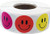 Multi Colored Happy Face Labels 0.75 Inch 500 Total Adhesive Stickers