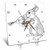 3dRose dc_53180_1 Musical Bunny Desk Clock, 6 by 6-Inch