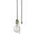 Globe Electric Edison 1-Light Plug-In Mini Pendant, Matte Bronze Finish, Designer Black Fabric Cord, Pull Chain On/Off Switch, Bulb Not Included, 65446
