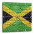 3dRose DPP_156913_1 National Flag of Jamaica Painted onto a Brick Wall Jamaican Wall Clock, 10 by 10-Inch