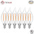 TECHLUX BA11(CF35) LED Edison Filament Lights Vintage 25W Equivalent Dimmable Lamps 2.7W Candles Bulbs Clear Glass Candelabra/Chandelier Bulb, Daylight 5000K,E12 Screw Base, Pack of 6