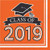 Creative Converting Orange Class Of 2019 Napkins, 6.5