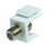 NTW F-Type Silver F/F feed through Snap-in keystone Jack Insert  -White NKY-FF/F-WHT