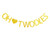 Oh Twodles with Gold Heart Banner for Baby Boy/Girl's 2nd Birthday Party Sign Decorations