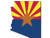 American Vinyl Arizona Shaped State Flag Sticker (Shape Phoenix car az Phoenix Sedona)