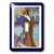 3dRose lsp_43809_1 Orange Blue Peacocks n Lady Toggle Switch