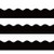 OUNENO Black White Layer Bulletin Board Border Trim for Classroom Chalkboard Whiteboard Decoration Scalloped 36ft