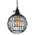 Rustic State Decorative Globe Metal Cage Lamp with 10 Feet Twisted Fabric Cord and Vintage Style LED Energy Saver Edison Light Bulb