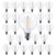 25 Pack G40 Clear Globe LED Replacement Bulbs, E12 Screw Base LED Shatterproof Light Bulbs for Outdoor Patio String Lights, 0.6 Watt String Light Bulbs