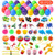 FUNNISM 50 PCs Toy Filled Surprise Eggs 2.5'' Colorful Prefilled Plastic Easter Eggs with Toys - Easter Basket Stuffers Easter, Easter Egg Hunt Party Favors for Kids