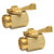 Hourleey Brass Garden Hose Shut Off Valve, 2 Pack with 2 Hose Washers Heavy Duty 3/4 Inch Solid Brass Garden Hose Shut Off Valve with 2 Extra Rubber Washers