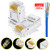 RJ45 Cat6 Cat5 Connector Gold Plated 8P8C Ethernet Pass Through Plug(50Pack)