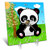 3dRose LLC Panda Bear 6 by 6-Inch Desk Clock
