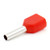 Baomain AWG 18/1.0mm² Wire Copper Crimp Connector Twin Insulated Ferrule Pin Cord End Terminal Red 100pcs